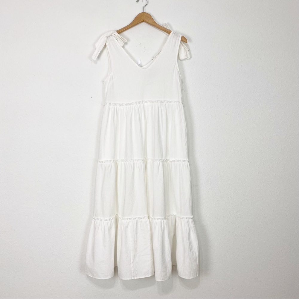 ✨Label of Love✨Tiered Sleeveless White Dress🌸